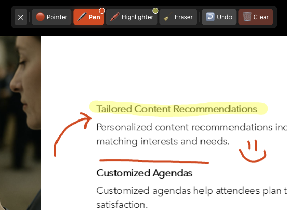 Stage View annotation tools